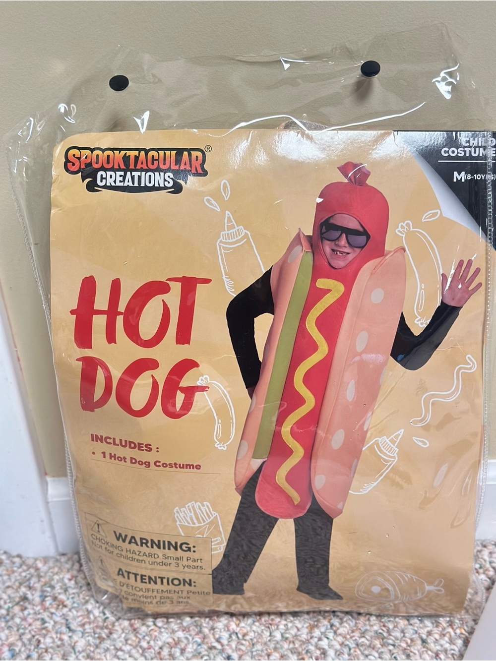 Kids Red Hot Dog Costume